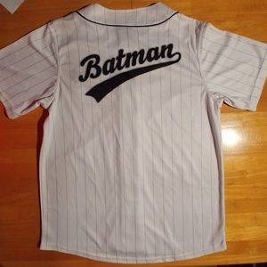 Full Button front baseball style Batman shirt